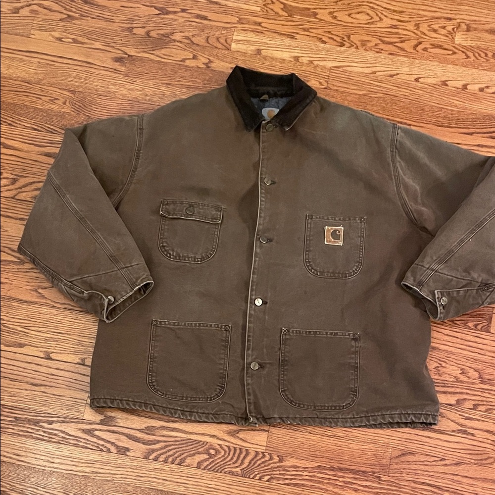 Carhartt Men's Canvas Dark Brown Field Jacket